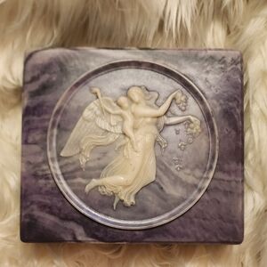 RARE‼️Vintage Purple INCOLAY Jewelry Box